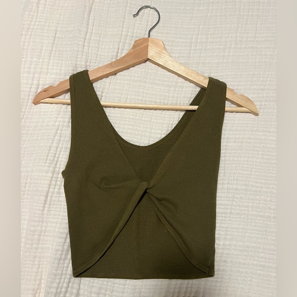 Urban Outfitters Olive Twist Reversible Tank Top